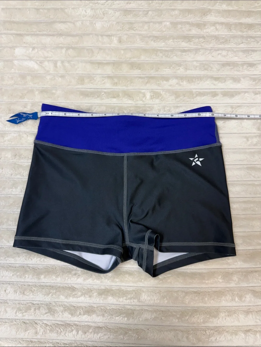 Rebel: Girls Cheer Shorts, Purple / Gray, Size YXL